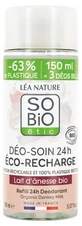 Léa Nature SO BIO étic 24-Stunden-Deo-Feuchtigkeitscreme mit Eselsmilch, Bio-Nachfüllpackung, 150 ml