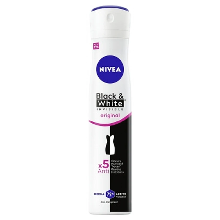 Nivea Black & White Invisible 72-Hour Antiperspirant Deodorant Spray, 250 ml