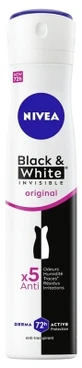 Nivea Black &amp; White Invisible 72-Stunden-Antitranspirant-Deodorant-Spray, 250 ml