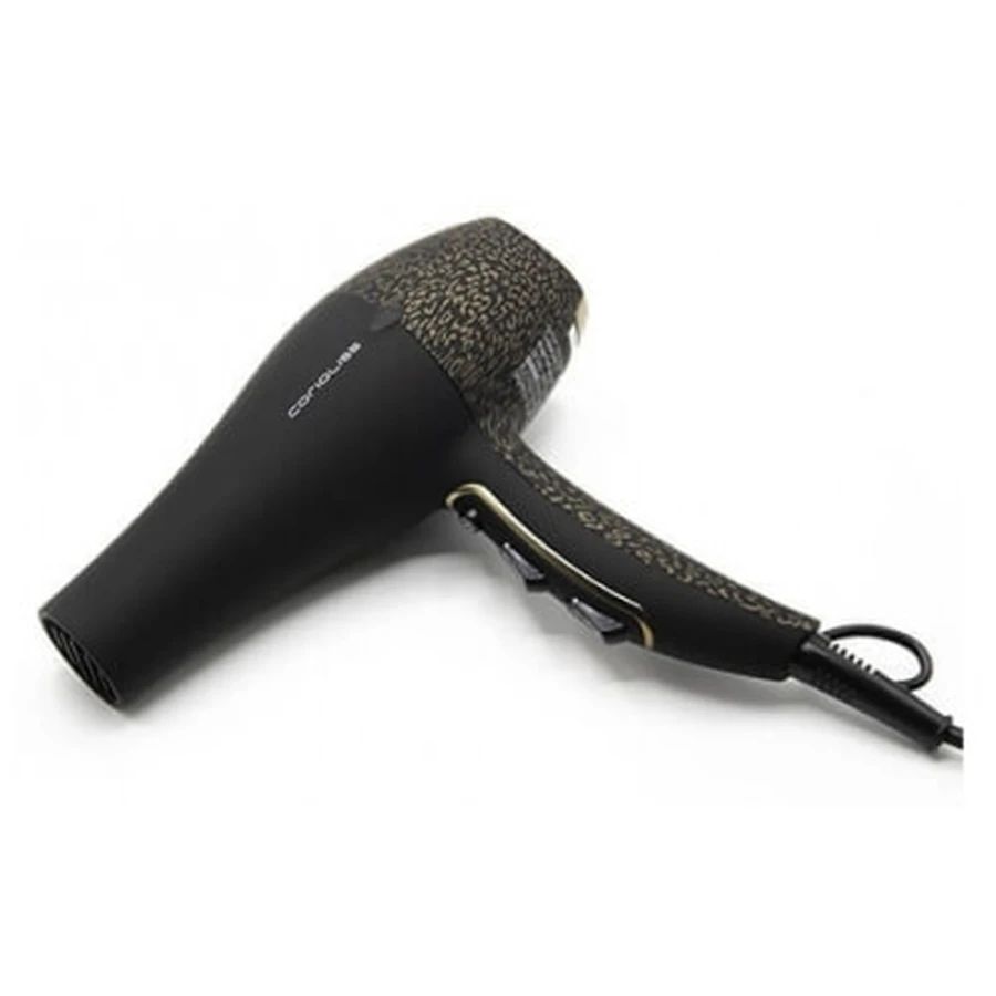 Corioliss Flow Black Gold Leopard Soft Touch Hair Dryer