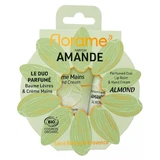 Florame Almond Scented Duo: Lip Balm 15 ml + Hand Cream 30 ml (Organic)