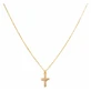 Farma Bijoux Pharma Bijoux hypoallergene vergulde ketting met wit kristallen kruis, 45/48 cm