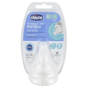 Chicco Physio 2 Meal-Flow Nipples, 6 Months and Up