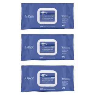 Toallitas limpiadoras Uriage Baby First, paquete de 3 x 70 toallitas