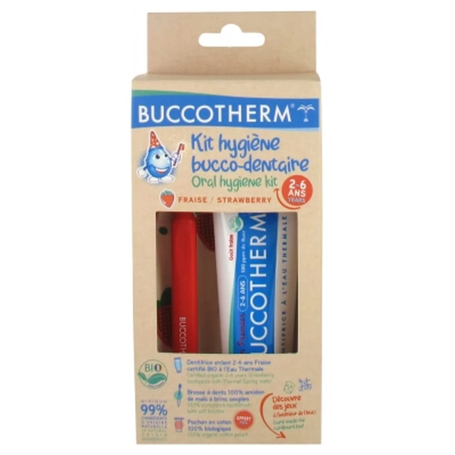 Buccotherm Kit Hygiène Bucco-Dentaire Fraise 2-6 Ans