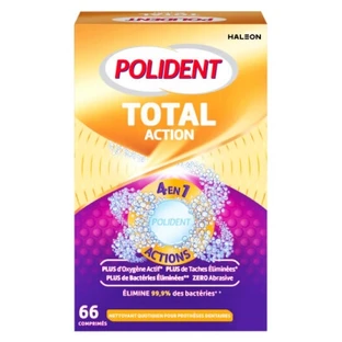 Polident Corega Power Max Total Action 4-in-1 Cleaner, 66 Tablets
