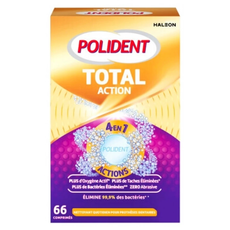 Polident Corega Power Max Total Action 4-in-1 Cleaner, 66 Tablets