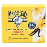 Le Petit Marseillais Extra-milde Vanille-Seife, 4er-Pack (je 100 g)