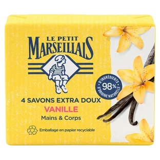 Le Petit Marseillais Extra-milde Vanille-Seife, 4er-Pack (je 100 g)