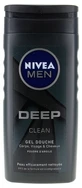 Nivea Men Deep Clean Gel Douche 3en1 Visage Corps et Cheveux Poudre d'Argile 250 ml