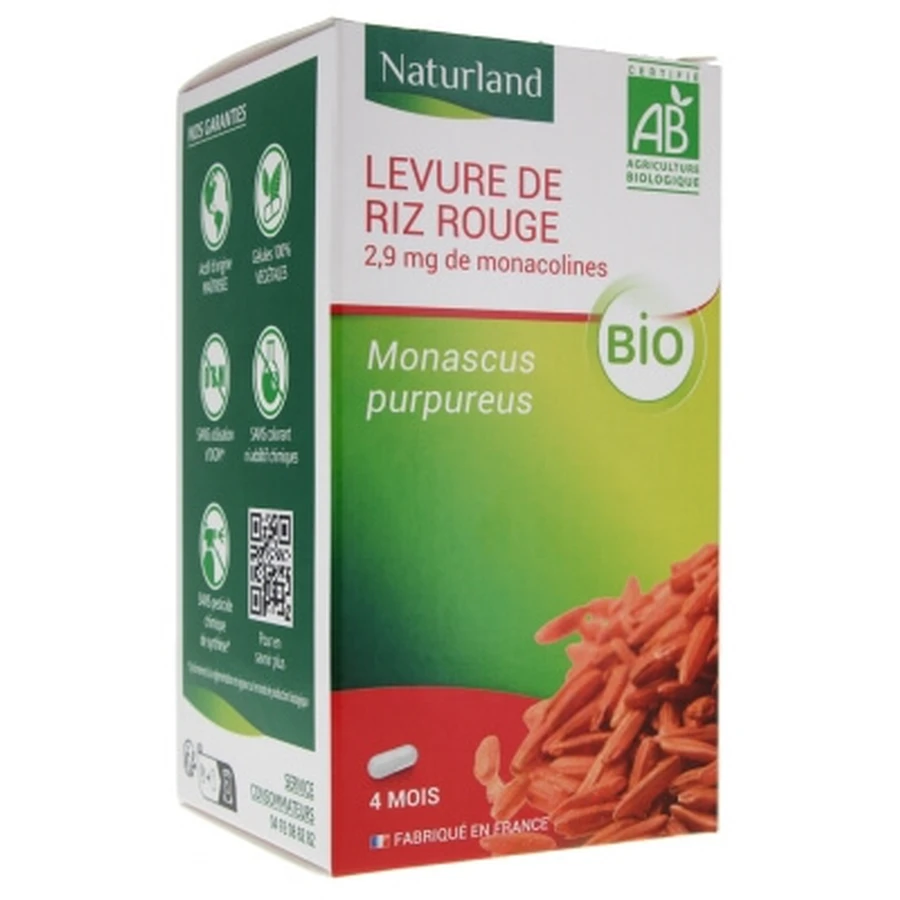 Naturland Levure de Riz Rouge Bio 120 Végécaps