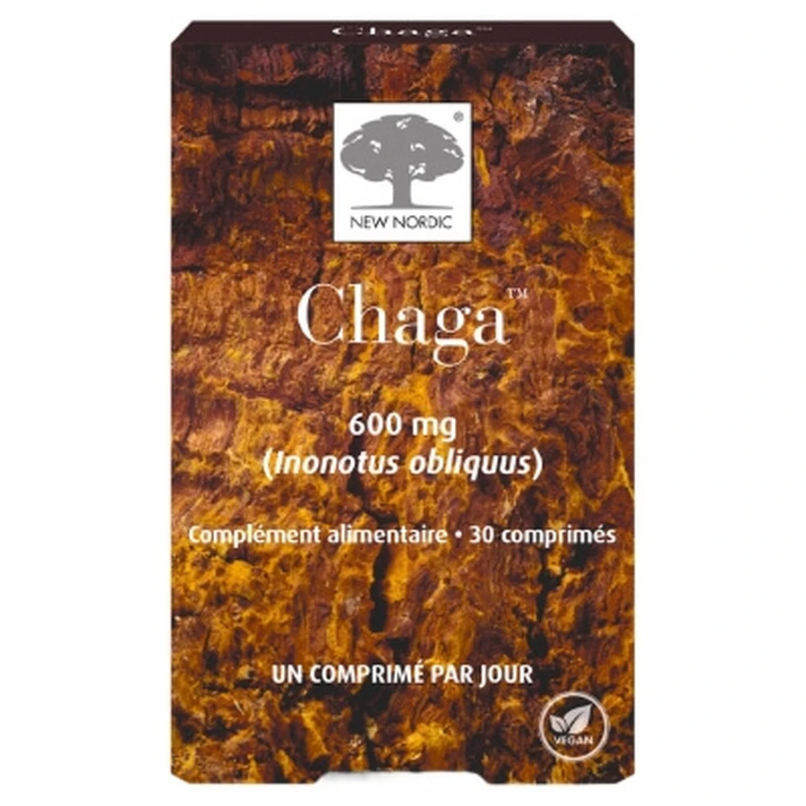 New Nordic Chaga 600 mg, 30 comprimidos