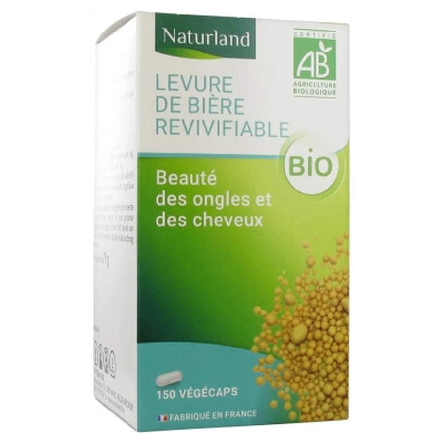 Levadura de cerveza revitalizable ecológica de Naturland, 150 cápsulas vegetales