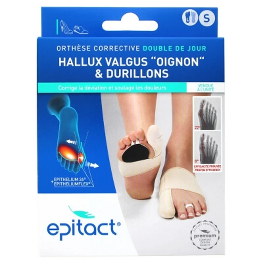 Ortesis correctiva Epitact para hallux valgus y dolor plantar, para ambos pies (izquierdo)