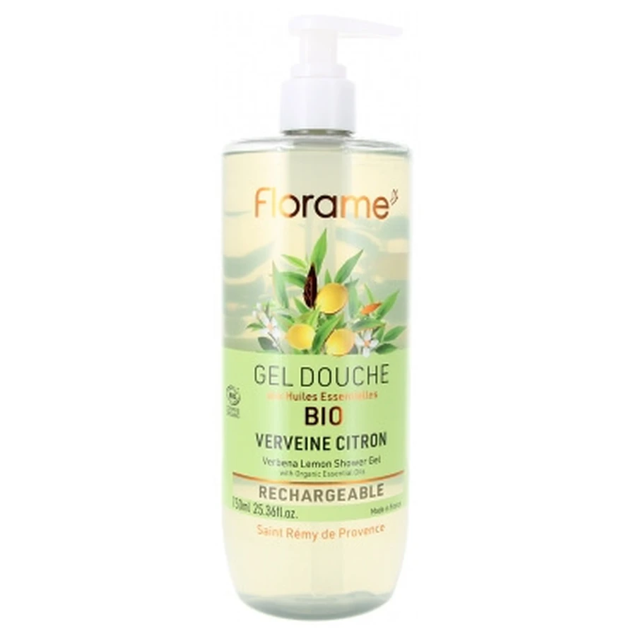 Florame Bio-Duschgel mit Zitronenverbene, nachfüllbar, 750 ml