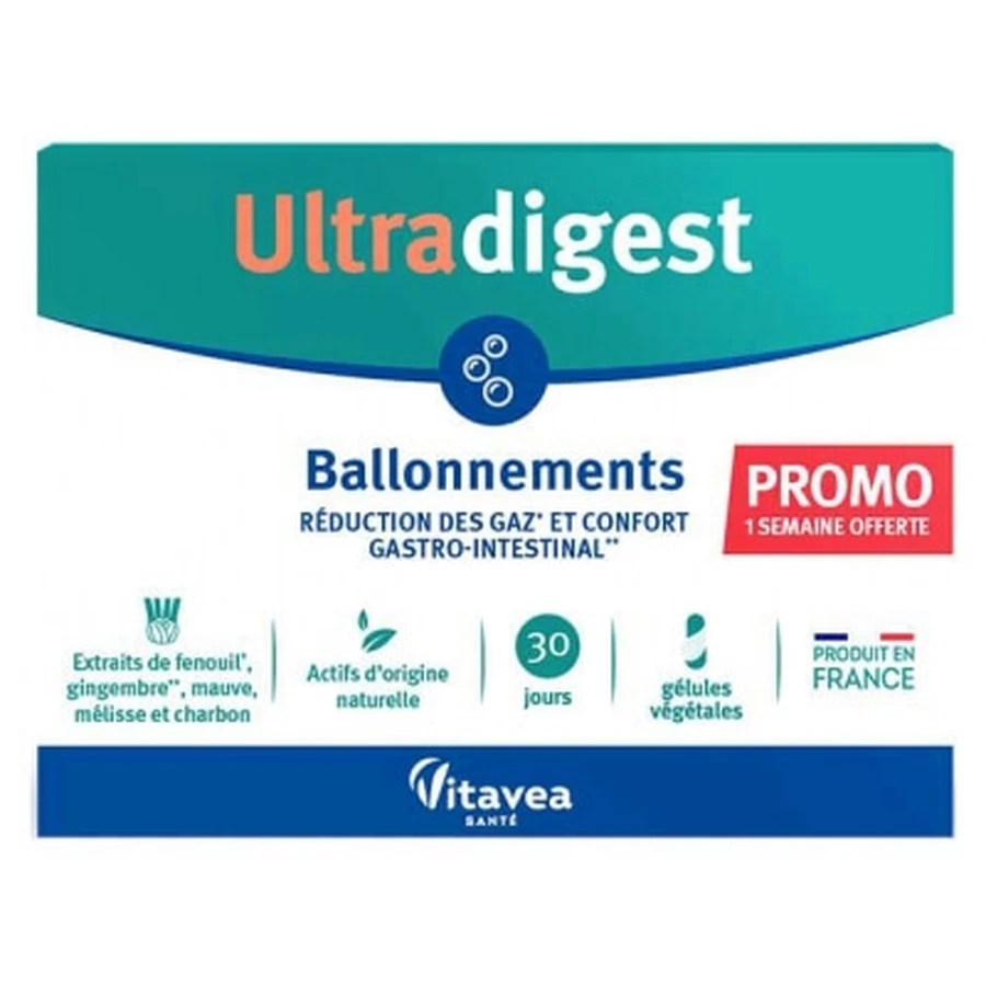 Vitavea Ultradigest Ballonnements 90 Gélules Offre Spécial