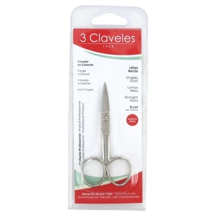 3 Claveles-Nagelschere mit geraden Klingen