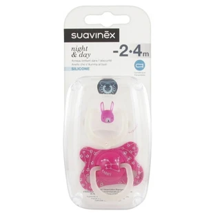 Suavinex 2 chupetes «Night & Day» para bebés de 2 a 4 meses