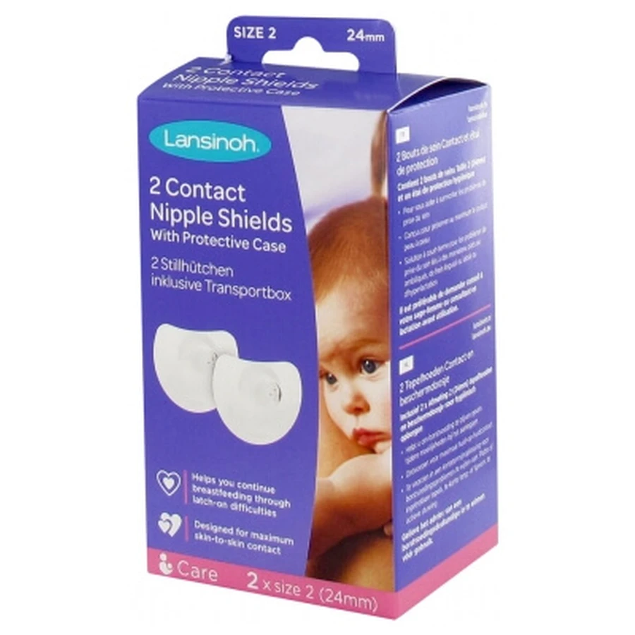 Lansinoh: 2 protectores de pezón y estuche protector