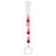 Siliconen fopspeenketting, roze, Nattou