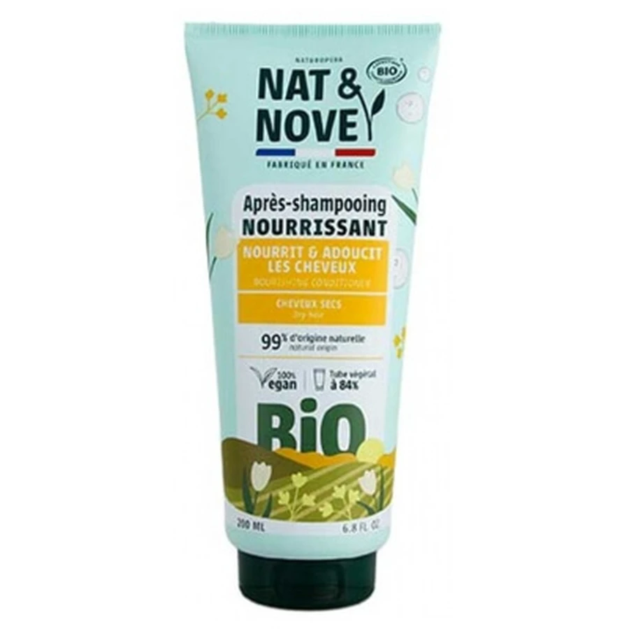 Nat&Nove Acondicionador nutritivo ecológico 2 en 1, 200 ml