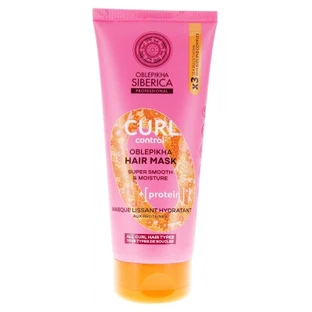 Natura Siberica Oblepikha Curl Control – Glättende und feuchtigkeitsspendende Maske mit Proteinen, 200 ml