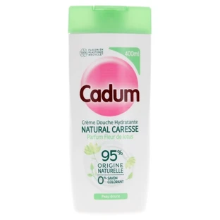 Cadum Natural Caresse, crema hidratante de ducha con aroma a flor de loto, 400 ml