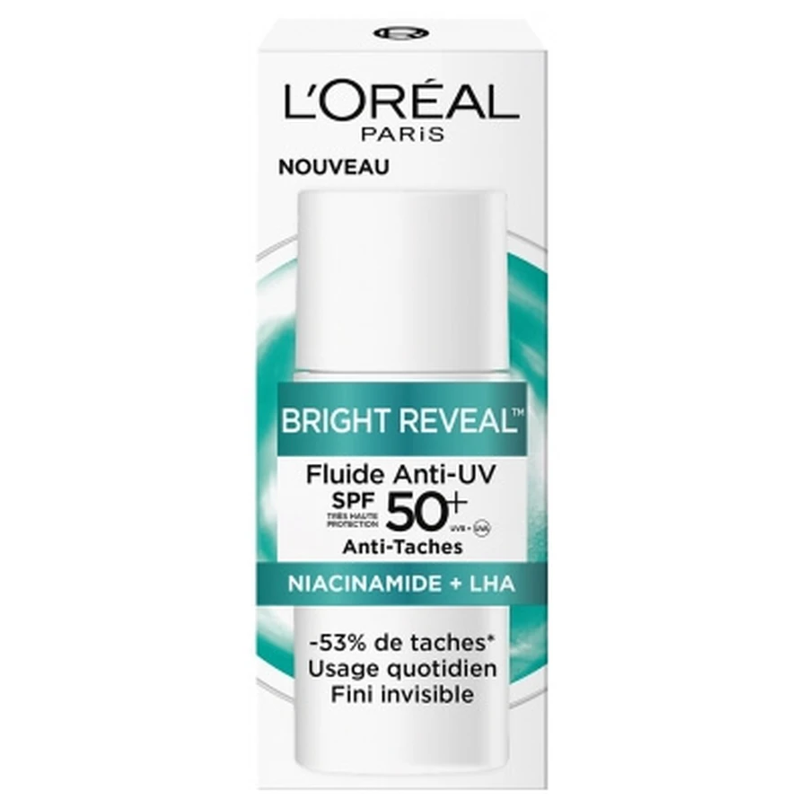 L'Oréal Paris Bright Reveal Anti-UV Niacinamide Fluid tegen donkere vlekken SPF 50+ 50 ml