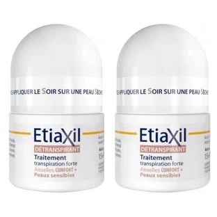 Etiaxil Comfort+ Antitranspirant voor de gevoelige huid, oksels, roll-on, verpakking van 2 x 15 ml
