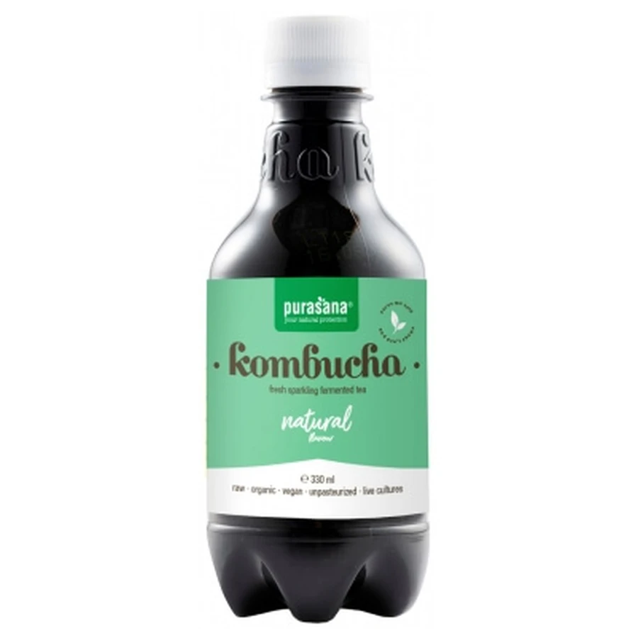 Kombucha orgánica con sabor natural de Purasana, 330 ml