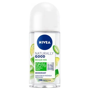 Nivea Naturally Good 24-Hour Protection Deodorant with Organic Aloe Vera, Roll-On, 50 ml