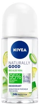 Nivea Naturally Good 24-Stunden-Schutz-Deodorant mit Bio-Aloe Vera, Roll-On, 50 ml