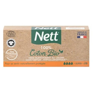 Nett 100% biologisch katoen 16 Super-tampons