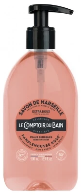 Le Comptoir du Bain Marseille Soap, Pink Grapefruit, 500 ml