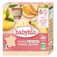 Babybio Appel, Sinaasappel en Banaan, vanaf 6 maanden, biologisch, 4 zakjes