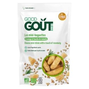 Good Goût Mini-kaasbaguettes met een vleugje rozemarijn, biologisch, 70 g, voor baby’s vanaf 10 maanden