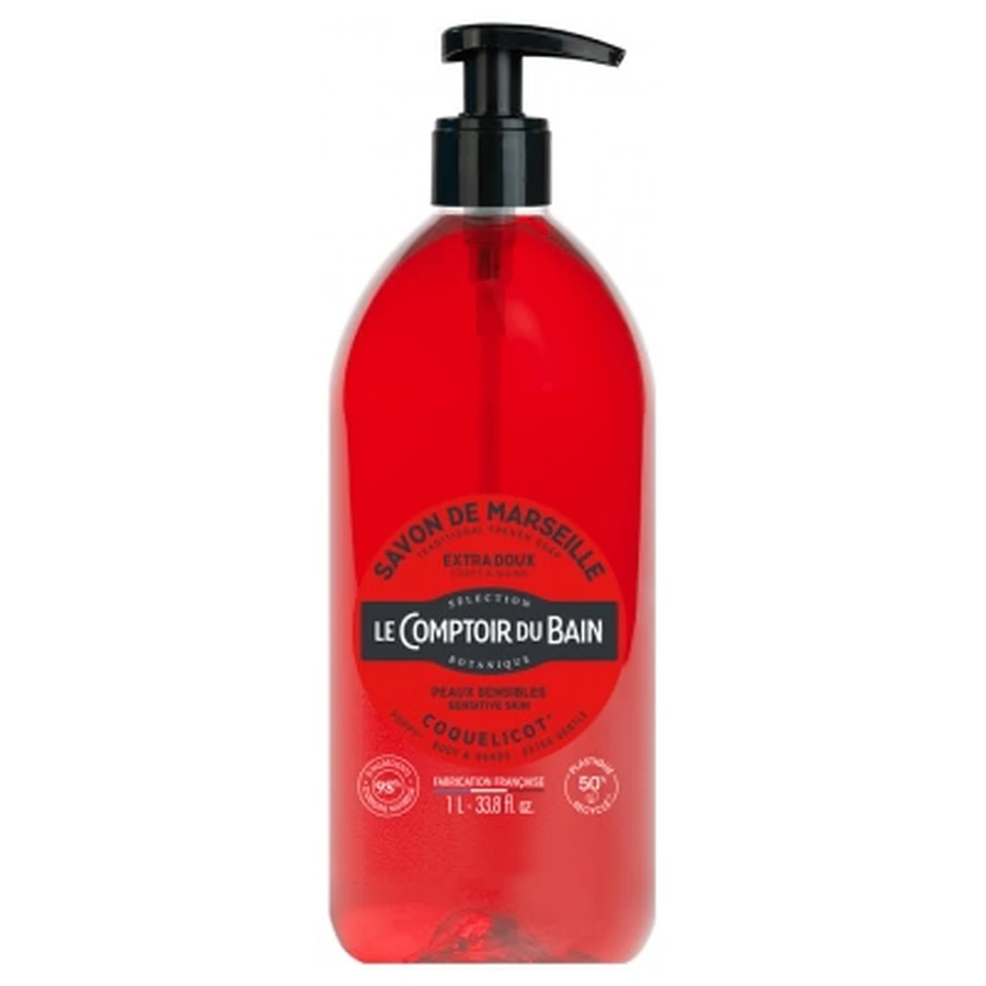 Le Comptoir du Bain Marseille-zeep, Poppy, 1 L