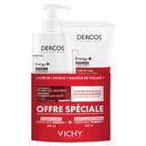 Vichy Dercos Energy+: champú estimulante de 400 ml + acondicionador fortificante de 200 ml
