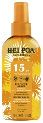 Hei Poa Dry Sunscreen Oil SPF 15, 150 ml