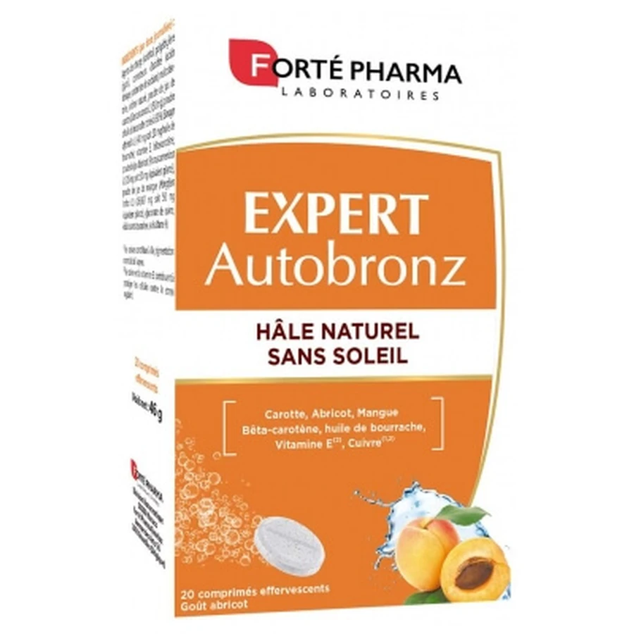 Forté Pharma Expert Self-Tanner, 20 Effervescent Tablets