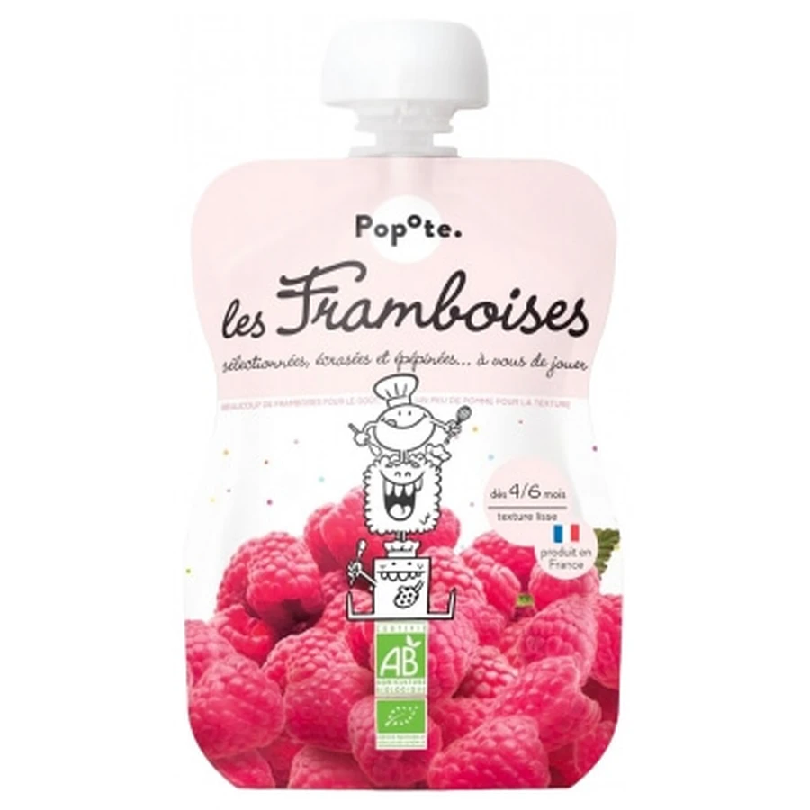 Popote Gourde Les Framboises Compote Dès 4/6 Mois Bio 120 g