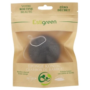 Estigreen Bamboo Charcoal Konjac Sponge