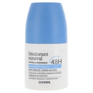 Desodorante mineral Stentil para piel sensible, roll-on de 48 horas, 50 ml