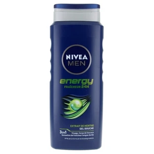 Gel de ducha 3 en 1 Nivea Men Energy, frescor durante 24 horas, 500 ml