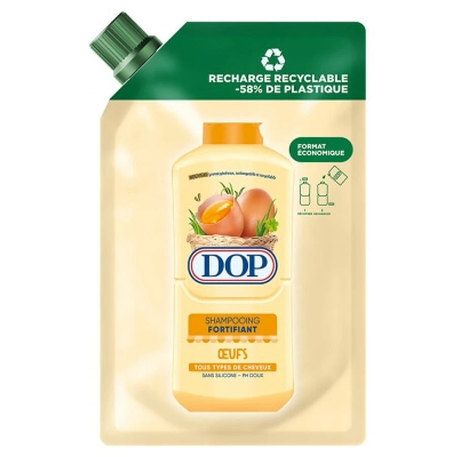 Dop Kräftigendes Ei-Shampoo für alle Haartypen, Öko-Nachfüllpackung, 500 ml