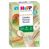 HiPP Matins Gourmands Organic Cereal, Apple, and Cookies for Babies 8 Months and Up, 250 g