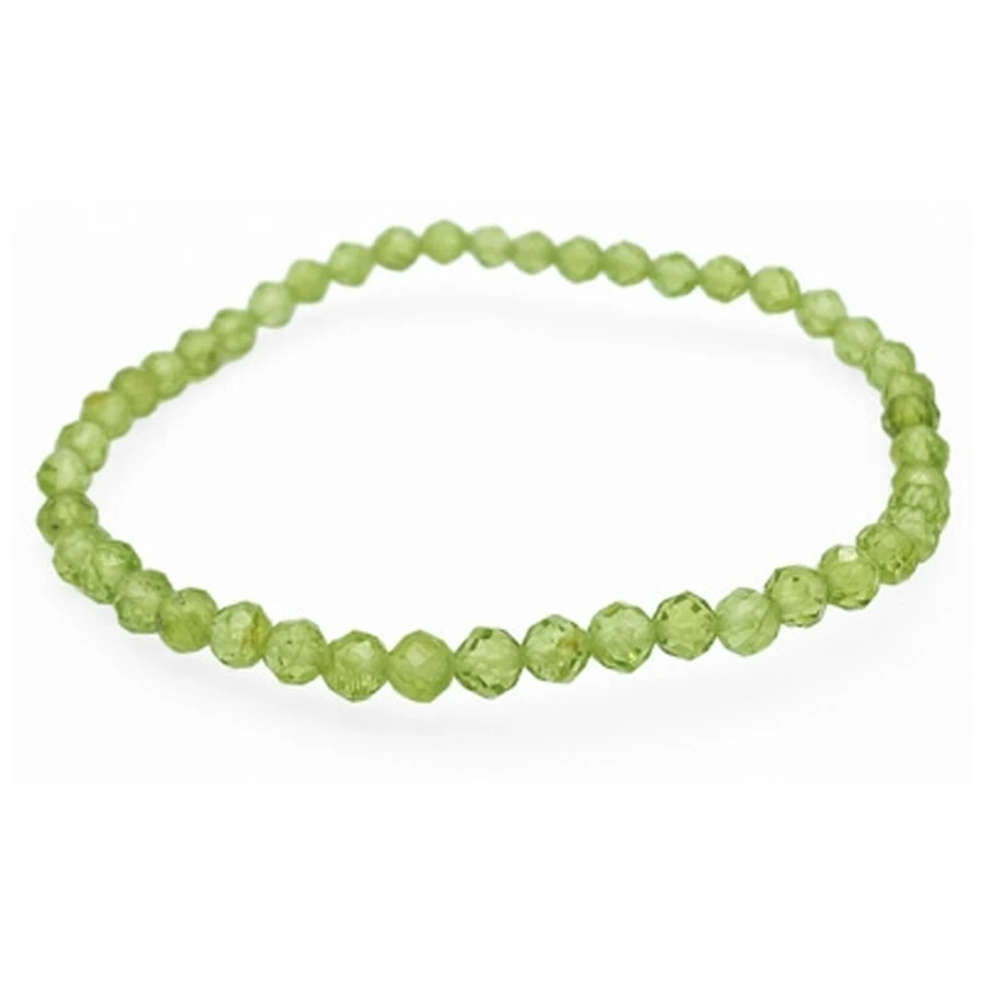 Natura Square-armband met gefacetteerde peridoot