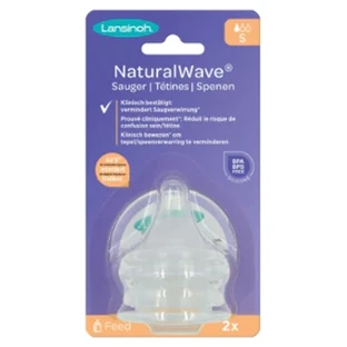 Lansinoh Natural Wave 2 Sauger mit langsamem Durchfluss