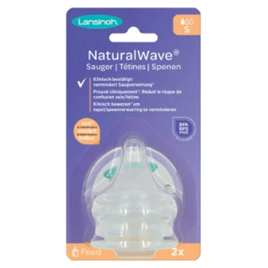 Lansinoh Natural Wave 2 Sauger mit langsamem Durchfluss