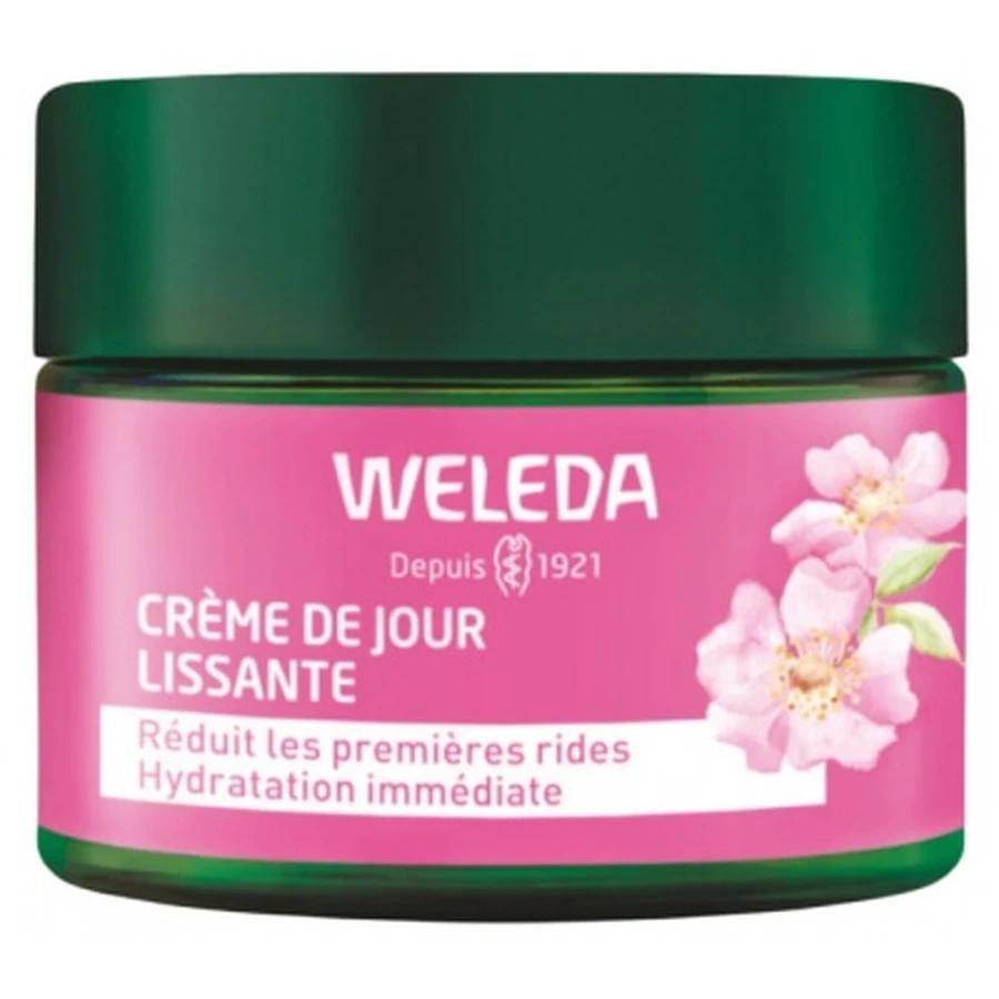 Crema de día suavizante de Weleda con rosa mosqueta y té blanco, 40 ml